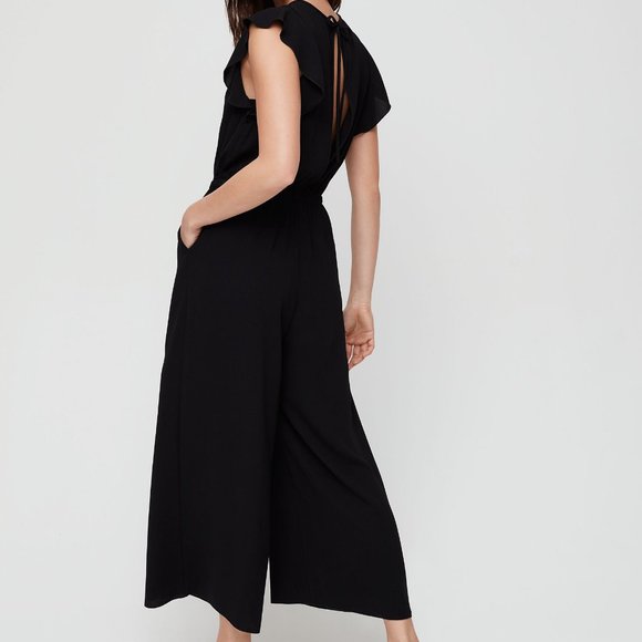 Aritzia WILFRED Fleurette Crepe Wide Leg Jumpsuit - Picture 4 of 14